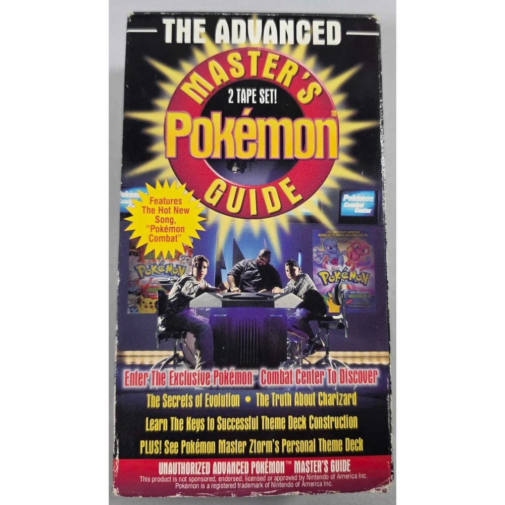 Advanced Pokemon Masters Guide (VHS, 2000, 2-Tape Set)